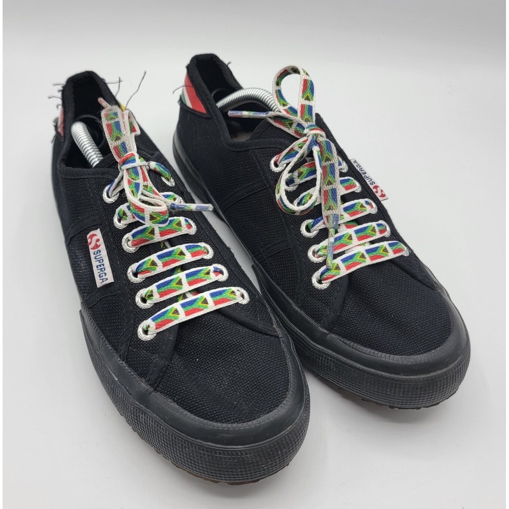 Superga‎ Sneakers Shoes Womens Size 9 Black Canvas South Africa Low Top Mens 7.5